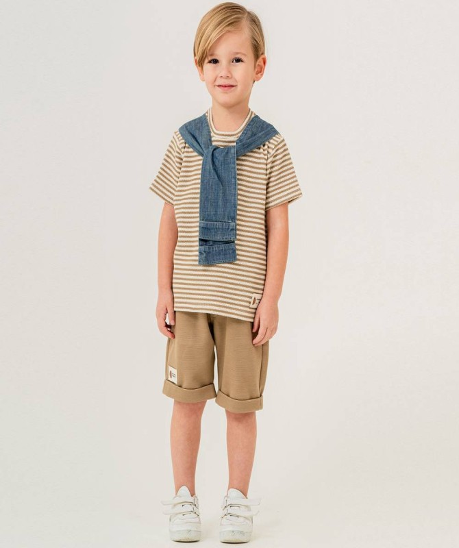 طقم قطعتين بني جينز